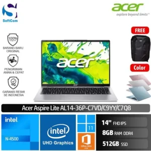 Acer Aspire Lite AL14-36P-C7VD C9YY C7Q8/Intel N4500/8GB/512GB SSD/14" FHD IPS/Win 11 Home+OHM 2024+M365 [AL14-36P-C7VD | AL14-36P-C99Y | AL14-36P-C7Q8]