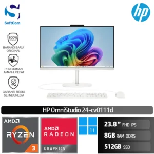 PC HP OmniStudio 24-cv0111d/Ryzen 3-30/8GB/512GB SSD/23.8" FHD IPS/Win 11 Home/White