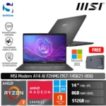 MSI Modern A14 AI F2HMG 9S7-14SK21-006/Ryzen 7-250/8GB/512GB SSD/14" FHD IPS/Win 11 Home/Platinum Gray