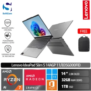 Lenovo IdeaPad Pro 5 14AGP11 83SG000FID/Ryzen AI 7-450/32GB/1TB SSD/14" 2.8K OLED/Win 11 Home + OHM 2024 + M365/Luna Grey
