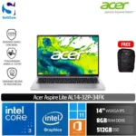 Acer Aspire Lite AL14-32P-34FK/Intel Core 3 N355/8GB/512GB SSD/14"WUXGA IPS/Win 11 Home + OHM 2024 + M365/Light Silver