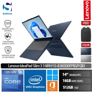 Lenovo IdeaPad Slim 3 14IRH10 FPID FQID/Intel Core i5-13420H/16GB/512GB SSD/14" WUXGA IPS/Win 11 Home+OHM 2024+M365 [83K000FPID | 83K000FQID]