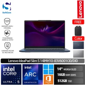 Lenovo IdeaPad Slim 5 14IMH10 1CID 1DID/Intel Core Ultra 5-135H/16GB/512GB SSD/14" WUXGA OLED/Win 11 Home+OHM 2024+M365 [83V6001CID | 83V6001DID]