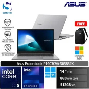 Asus Expertbook P1 P1403CVA-S65852X/Intel Core 5-210H/8GB/512GB SSD/14" FHD/Win 11 Pro/Misty Grey
