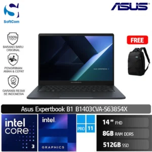 Asus Expertbook B1 B1403CVA-S63854X/Intel Core 3-100U/16GB/512GB SSD /14"FHD/W11 Pro/Gentle Grey