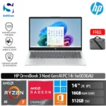 HP OmniBook 3 Next Gen AI 14-hv0036AU/Ryzen AI 7-445/16GB/512 GB SSD/14" 2k IPS/Win 11 Home+OHM 2024+M365/Glacier Silver